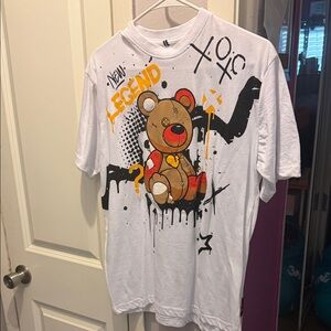 South Pole White 'New Legend' Bear Graphic Tee